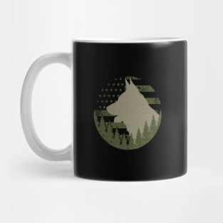 German Shepherd American Flag Mug